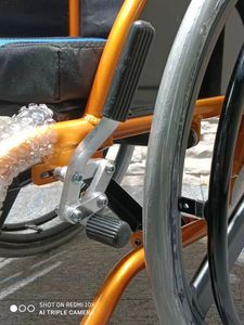 Fauteuil roulant léger certifié CE, cadre en alliage d'aluminium, pliable, portable, avec roues à dégagement rapide - Product Image 5
