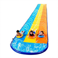 Grand toboggan aquatique gonflable YIBEI avec piscine, toboggan aquatique gonflable en PVC, jouet aquatique gonflable d'été pour les événements en plein air