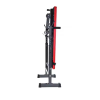Banc plat pliable réglable pour exercices de musculation à domicile, équipement de fitness robuste pour abdominaux et entraînement de force