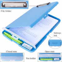 Portapapeles A4 YUZMEI con Soporte para Bolígrafo, Carpeta de Archivos de PP A4, Portapapeles de Enfermería, Caja de Archivos de Documentos, Organizador de Exámenes Escolares para Estudiantes