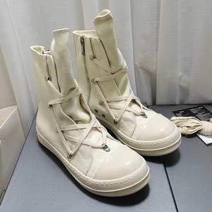 Unisex Casual <span class=keywords><strong>Sneakers</strong></span> in tela bianco nero all'ingrosso con fondo spesso Lace Up scarpe da passeggio per uomo <span class=keywords><strong>donna</strong></span> estate inverno - Product Image 5