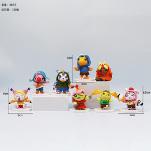 8 unids/pack 5-8cm PVC modelos de figuras de acción Agumon Tailmon Gabumon Tentomon ropa Anime adornos muñecas decoración de pasteles - Product Image 6