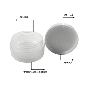 White cosmetic 30ml 1 oz frosted plastic double wall scrub body cream jar 100g 50g for hair butter container