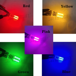 <span class=keywords><strong>Ampoule</strong></span> <span class=keywords><strong>LED</strong></span> T10 12V 24V 3014 24SMD à clignotement <span class=keywords><strong>stroboscopique</strong></span>, large, en silicone, pour feux de stationnement, clignotants latéraux de voiture et feux de recul, Blanc Rouge Jaune - Product Image 6