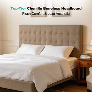 Tête de lit rembourrée en tissu chenille, compressée et enroulable, vente en gros - Product Image 1