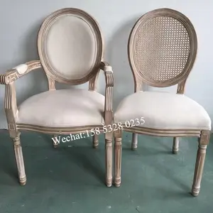 Lüks düğün etkinlikleri kullanılan Louis sandalye Silla ahşap döşemeli Vintage Louis koltuk şezlong