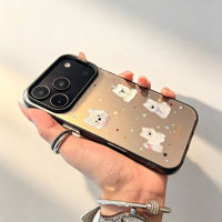 Coque de téléphone antichoc en PC+TPU avec motif de dessin animé pour iPhone 18 17 16 15 14 Pro Max, design mignon, protection contre les chutes, protection de l'appareil photo