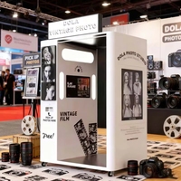 Cabina de Fotos Todo en Uno, Personalizable, Máquina Expendedora de Fotos, Impresora, Software, Logotipo, Control Remoto, Proveedor de Alta Tecnología