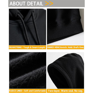 Felpe ricamate personalizzate da uomo felpe con <span class=keywords><strong>cappuccio</strong></span> nero con <span class=keywords><strong>cappuccio</strong></span> produttore di coulisse - Product Image 3