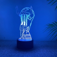Veilleuse LED 3D moderne créative, mini veilleuse visuelle d'ambiance avec logo de club de football, à brancher, pour maison intelligente et salon