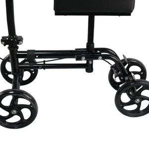 Scooter de mobilité portable ultraléger noir avec roues légères pour personnes âgées, aide à la marche et soutien à la rééducation - Product Image 1