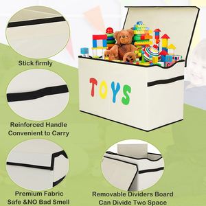 Boîte de rangement pour jouets personnalisée, pliable, écologique, en tissu, multifonctionnelle, couleur personnalisée - Product Image 3