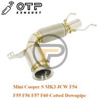 Tuyau d'échappement OTP pour Mini Coo per S MK3 JCW F54 F55 F56 F57 F60 2.0T 2.0L Catted Downpipe avec 200cc Sport Cat SUS304