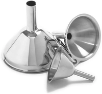 Ensemble d'ustensiles de cuisine miniatures en acier inoxydable Kingwise : entonnoir pour huile et jus, filtre à liquide, cuillères pour bouteilles, cuisine domestique