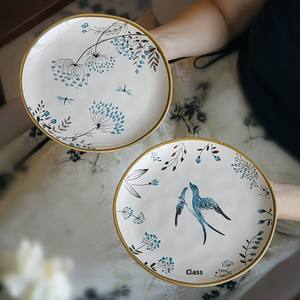 <span class=keywords><strong>Assiette</strong></span> de 8 pouces, <span class=keywords><strong>assiette</strong></span> à dessert haut de gamme, <span class=keywords><strong>assiette</strong></span> plate en céramique - Product Image 1