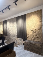 Panneau mural en pierre PU 3D écologique léger, imitation pierre naturelle, grande dalle pour salle à manger, mur extérieur