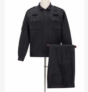 ชุดยูนิฟอร์มพนักงานรักษาความปลอดภัย แขนยาว คอปกสี่เหลี่ยม พร้อมแถบติดแบบเมจิกสติ๊ก แจ็คเก็ต + กางเกงขายาว - Product Image 1