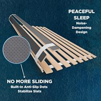 Lattes de lit verticales en bois Queen 60x80 durables, écologiques, avec grip en silicone antidérapant, respirantes, pliables, remplacement de sommier