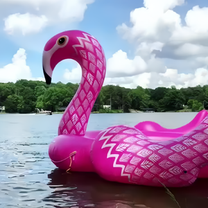 Isla flotante inflable enorme del flamenco de 6 personas, fila flotante inflable de la piscina para la fiesta del <span class=keywords><strong>agua</strong></span> - Product Image 5