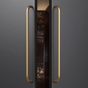 Maniglia per Porta in Acciaio Inox Stile C Personalizzabile, Disponibile in Argento, Nero, Oro e Rosso, per Porte d'Ingresso - Product Image 2