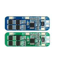 Carte de protection de batterie Li-ion 3S 12V 18650 10A BMS, circuit imprimé 10.8V 11.1V 12.6V, bleu électrique, vert