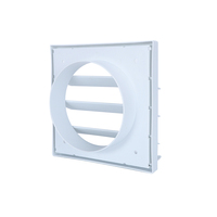 Grille d'aération murale en plastique PP de 5 pouces, vente chaude, pour la ventilation, maison, centre commercial et hôtel