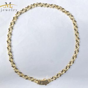 JML 도매 14K 골드 도금 유행 힙합 8mm 쿠바 목걸이 핫 세일 초커 모나코 목걸이 칼라 지르콘 황동 파티 - Product Image 6