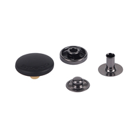 Boutons-pression ronds en métal sans nickel pour vêtements, boutons-pression plaqués personnalisables avec une solution de fixation élégante