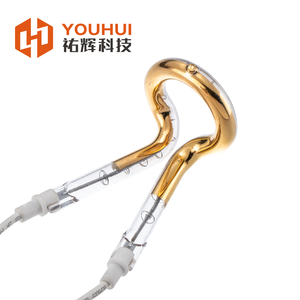 Kunden spezifische Gold beschichtung Rund heizrohr Ring Quarzglas Infrarot-Heizrohr - Product Image 2