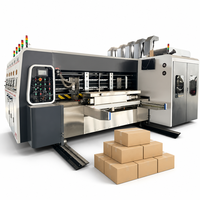 Nouvelle machine compacte entièrement automatique de découpe et d'impression de cartons ondulés avec écran tactile PLC pour la production de boîtes