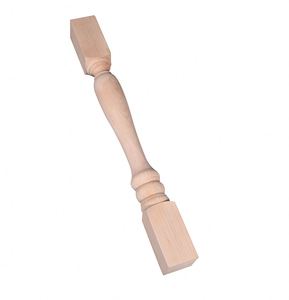 Poteau en bois, poteau décoratif, pilier en bois, balustrades en bois sculptées, garde-corps carré, balustres sculptés, balustres intérieurs sculptés - Product Image 3