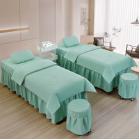 Lot de 4 housses de lit pour salon de beauté, douces, confortables et respectueuses de la peau, pour toutes les saisons, linge de lit pour table de massage, idéal pour les centres de santé et la TCM, personnalisable