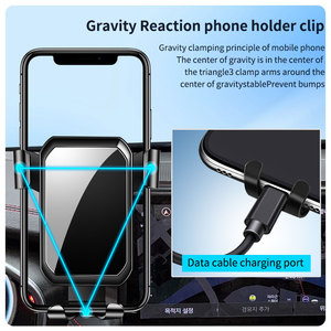 Adecuado para 2021 ~ <span class=keywords><strong>Genesis</strong></span> G70 soporte de pantalla venta al por mayor nuevo soporte de teléfono móvil para coche soporte de teléfono móvil de gravedad - Product Image 5