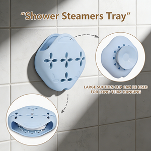 Support de douche en silicone avec <span class=keywords><strong>ventouse</strong></span> pour bombes de bain longue durée, <span class=keywords><strong>porte</strong></span>-<span class=keywords><strong>savon</strong></span> et diffuseur d'aromathérapie - Product Image 1