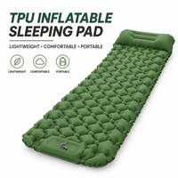 Coussin de couchage gonflable en TPU, coussin enduit de nylon 40D, éponge à haute résilience 30D, léger et portable pour le camping et la randonnée