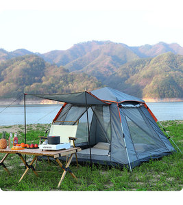 <span class=keywords><strong>Tente</strong></span> <span class=keywords><strong>de</strong></span> camping extérieure, <span class=keywords><strong>tente</strong></span> <span class=keywords><strong>de</strong></span> camping portable à ouverture rapide entièrement automatique, équipée <span class=keywords><strong>de</strong></span> tissu Oxford pour 4 personnes - Product Image 6