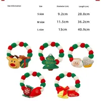 Collier pour chat et chien avec nœud papillon en fourrure de renne pour l'hiver et Noël, pour chiens de petite/moyenne taille