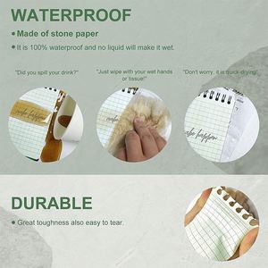 Libreta Personalizada con Logotipo, Resistente al Agua, de Papel de Piedra, Tamaño de Bolsillo, Espiral Superior, para Todo Tipo de Clima - Product Image 2