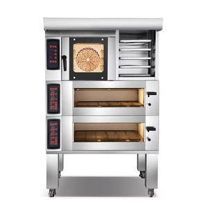 Thương Mại Phong Cách Châu Âu Kết Hợp Lò Kỹ Thuật Số Lò Nướng Đối Lưu Sang Trọng 2 Lớp 4 Khay Sàn Lò Nướng Cho Bánh - Product Image 3