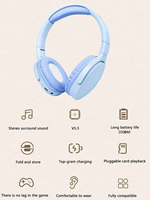 Auriculares Inalámbricos Plegables AliSelect P2961 con Bluetooth, Auriculares Estéreo Inalámbricos para Música, Auriculares Deportivos HiFi para TV y Juegos