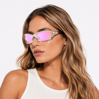 Lunettes de soleil sport polarisées enveloppantes pour le cyclisme, la moto, la conduite, la randonnée en extérieur, avec verres miroir, style rétro, pour hommes et femmes