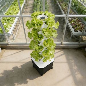 Sistema de Torre Hidropónica Modular Vertical con Estructura de Bambú para Cultivo sin Suelo, Equipo de Agricultura Americana - Product Image 3