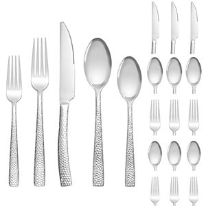 Chất lượng cao nhà hàng bạc Thép không gỉ Dao muỗng và nĩa dao kéo búa sang trọng Flatware Bộ - Product Image 1