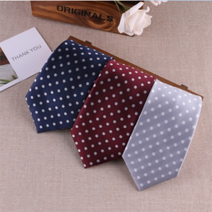 Cravates en tissu polyester à <span class=keywords><strong>pois</strong></span>, vente en gros, cravates pour hommes, cravates de mode prêtes à porter - Product Image 2