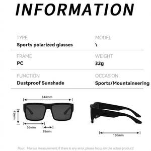 Gafas de Sol Polarizadas de Moda 2025 con Logotipo Personalizado, Lentes de Espejo UV400, Gafas de Sol Deportivas Cuadradas para Hombre y Mujer - Product Image 5