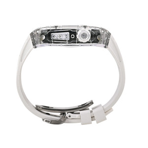 Cinturino in Silicone di lusso per iWatch 44mm 45mm Kit di modifica della cassa dell'orologio con copertura in fluorurubber trasparente per <span class=keywords><strong>Apple</strong></span> <span class=keywords><strong>Watch</strong></span> 7 <span class=keywords><strong>6</strong></span> - Product Image 6