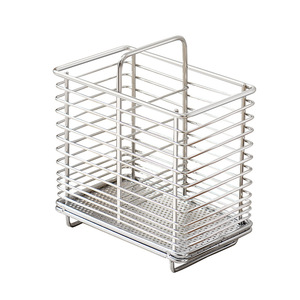 Stainless Steel Chopstick Storage Basket Rectangle <b>Kitchen</b> Utensil Holder Rack For Spoon And Chopsticks - Product Image 1