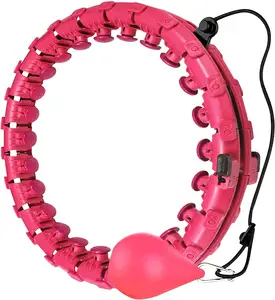 Hot Sale 24 Knots Weighted Quality Hula Loop Hoop Weight Lose Smart Hula Ring Hoop with weight exercise ball