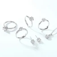 Bagues en argent sterling 925 de la marque MuShan, bagues en diamant moissanite, bagues de mariage couleur D VVS1 pour femmes, bijoux fins brevetés MST