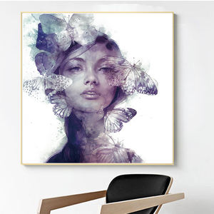 <span class=keywords><strong>Aquarelle</strong></span> abstraite femme toile Art mural peinture affiche maison café décor mural peinture à l'huile sur toile affiches et imprimés Art photo - Product Image 6